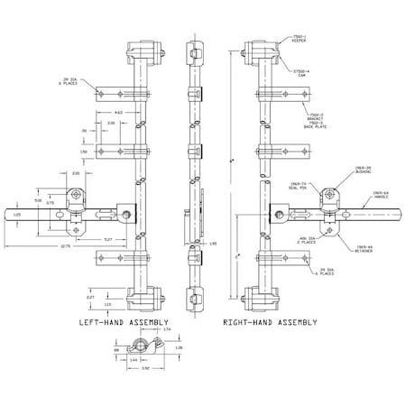 Eberhard Manufacturing Co 2 Point Lock EMC 7502 ZN